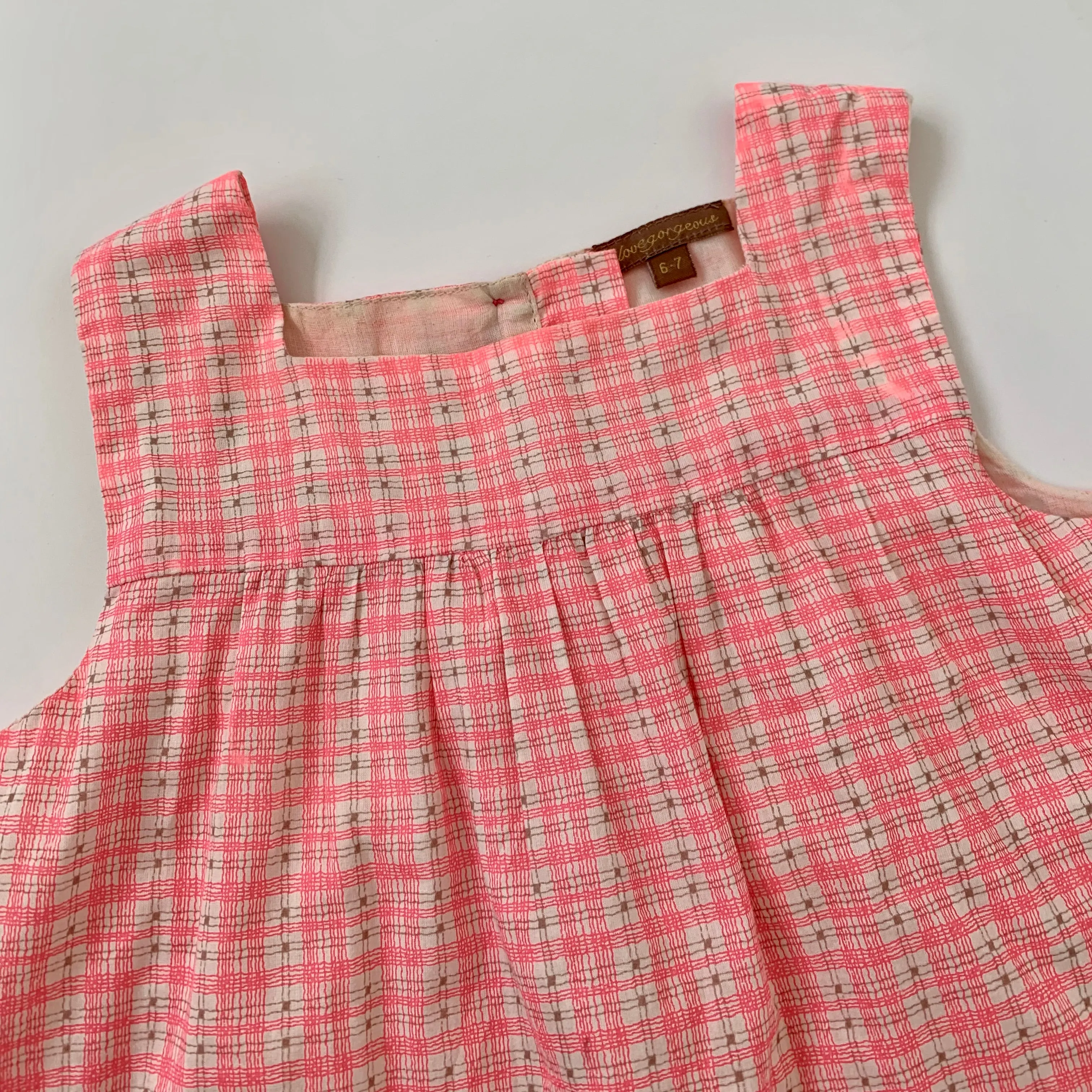 Neon Pink Girls Top Size 6-7 Years