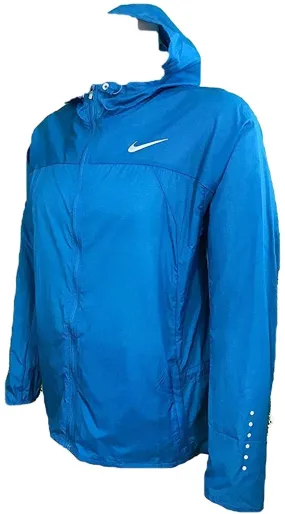 Nike Impossibly Light Hooded Running Jacket 457 Small Blue - Best Price & Fast Shipping