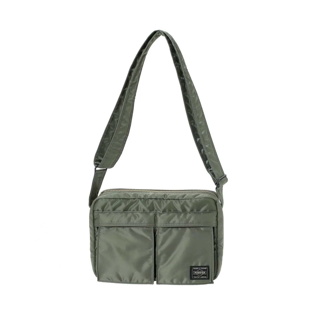 Olive Small Tanker Shoulder Bag by Yoshida Porter