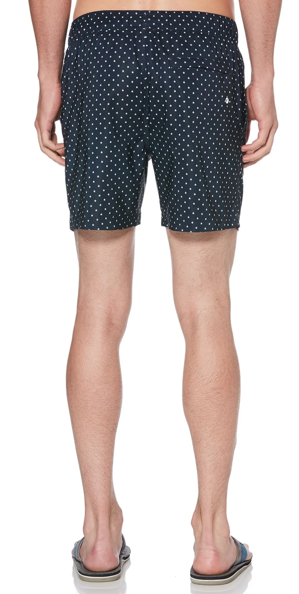 Dark Sapphire Original Penguin Star Print Elastic Volley Swim Shorts