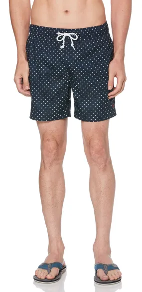 Dark Sapphire Original Penguin Star Print Elastic Volley Swim Shorts