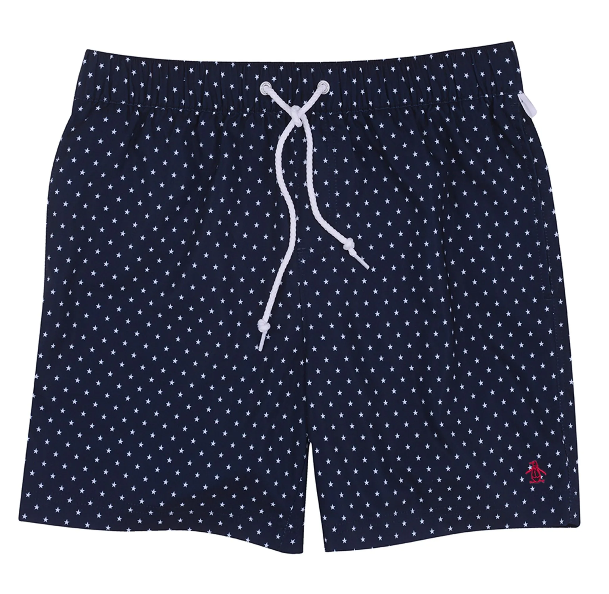 Dark Sapphire Original Penguin Star Print Elastic Volley Swim Shorts