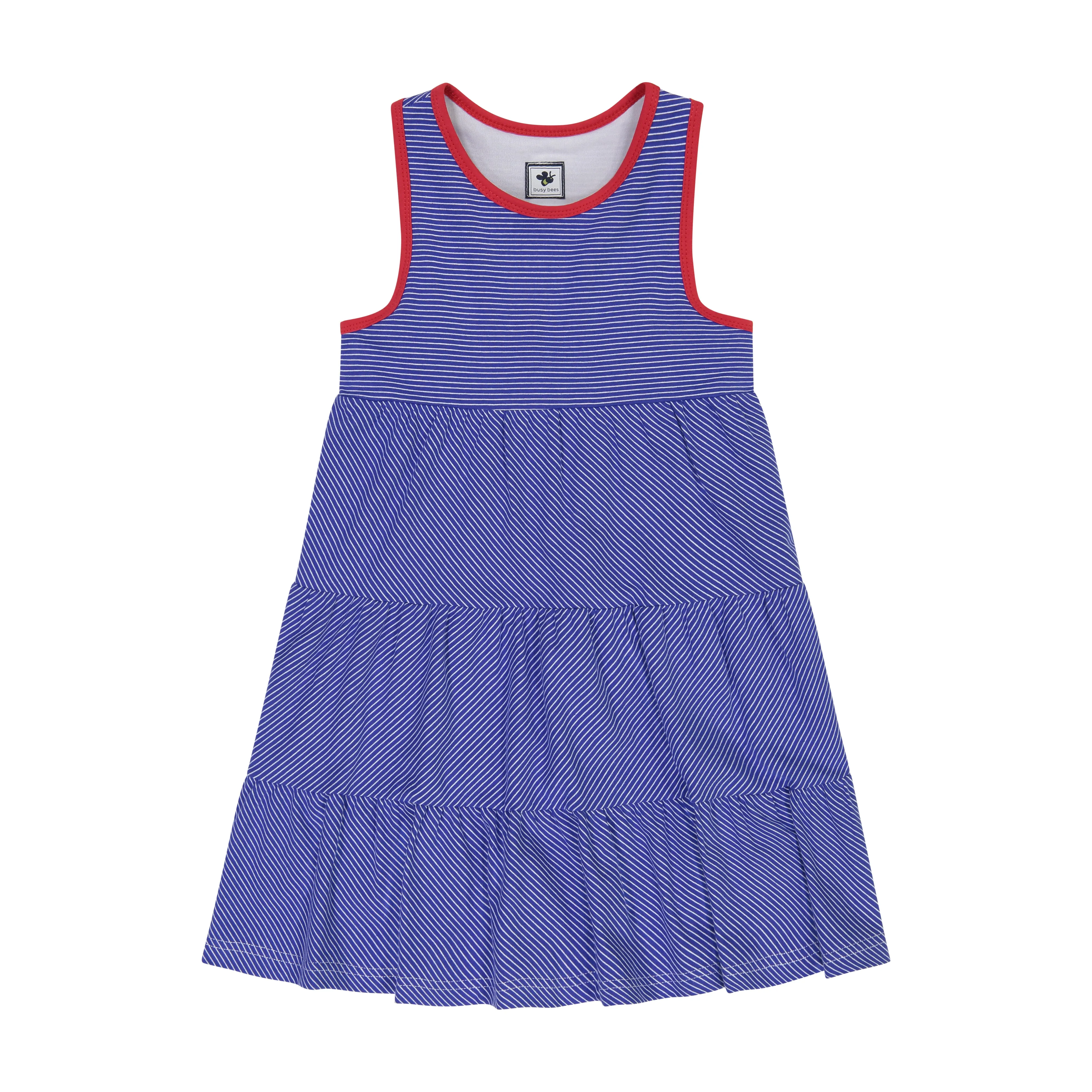 Parker Striped Royal Blue Racerback Knit Dress