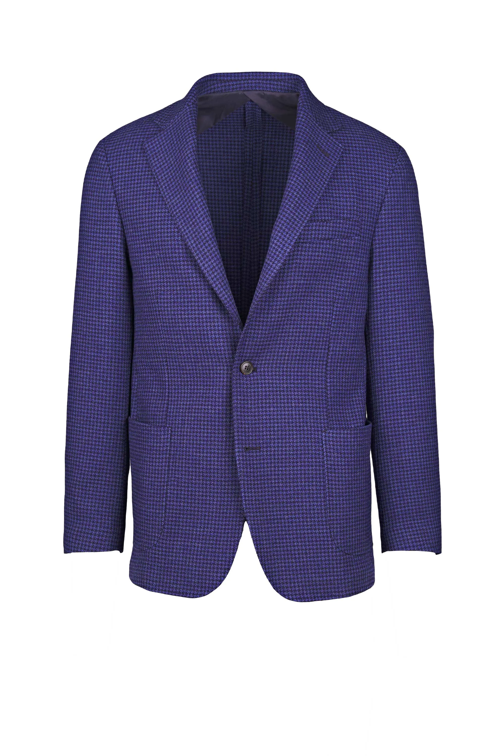 Pied-the-Poule Wool Jacket - Single Breasted, Unlined