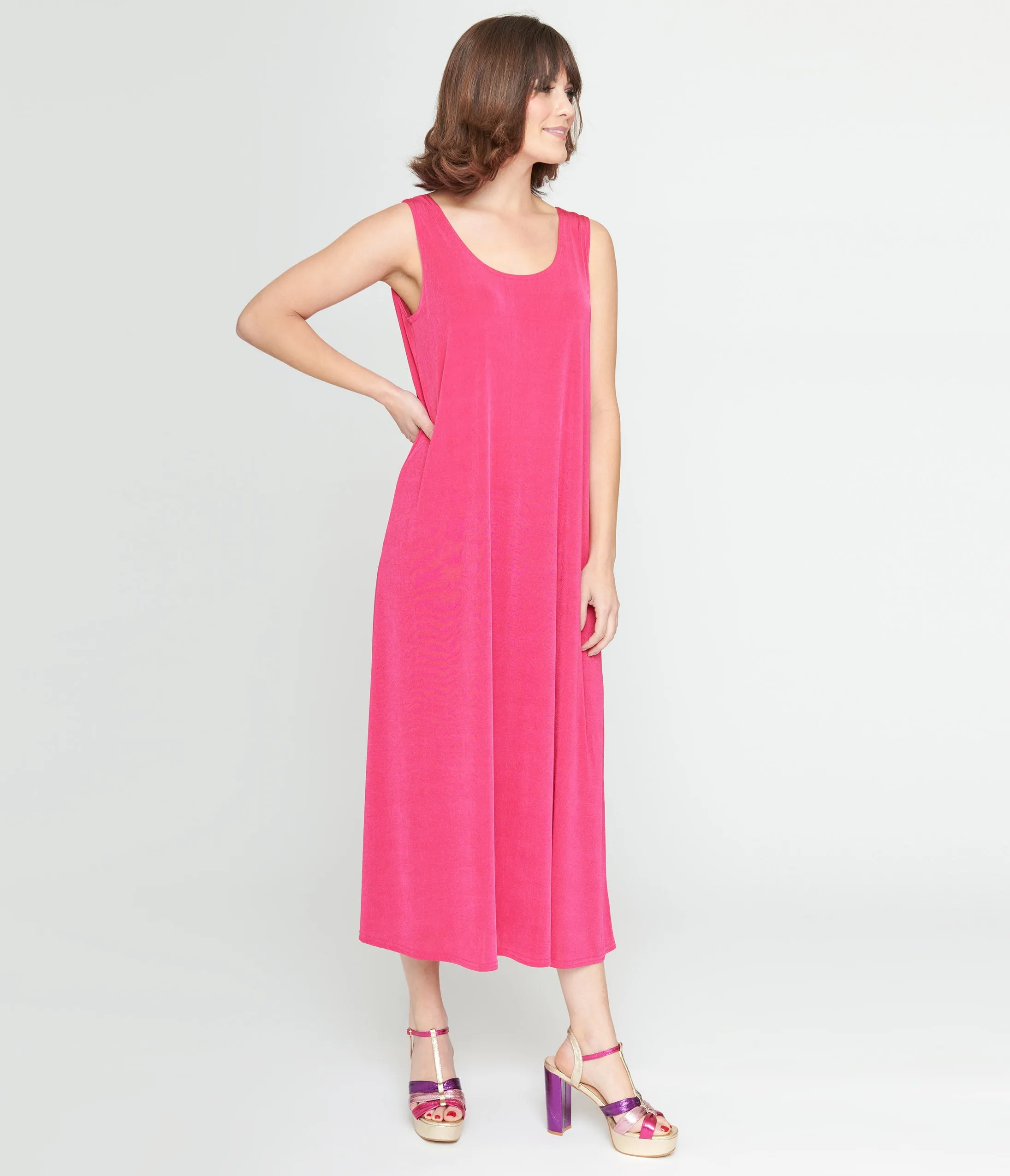 Pink Slip Maxi Dress