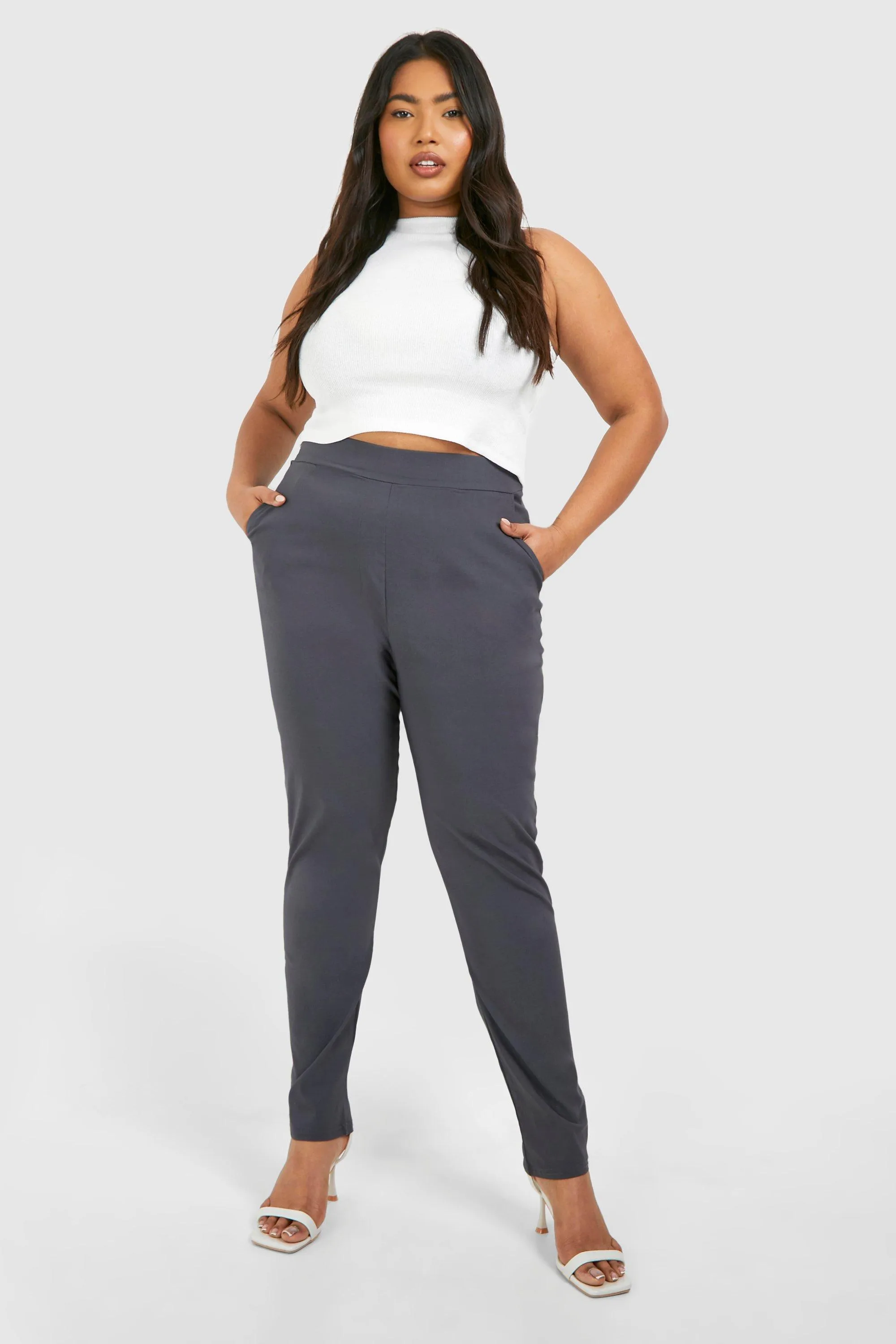 Plus Size Stretch Bengaline Trousers