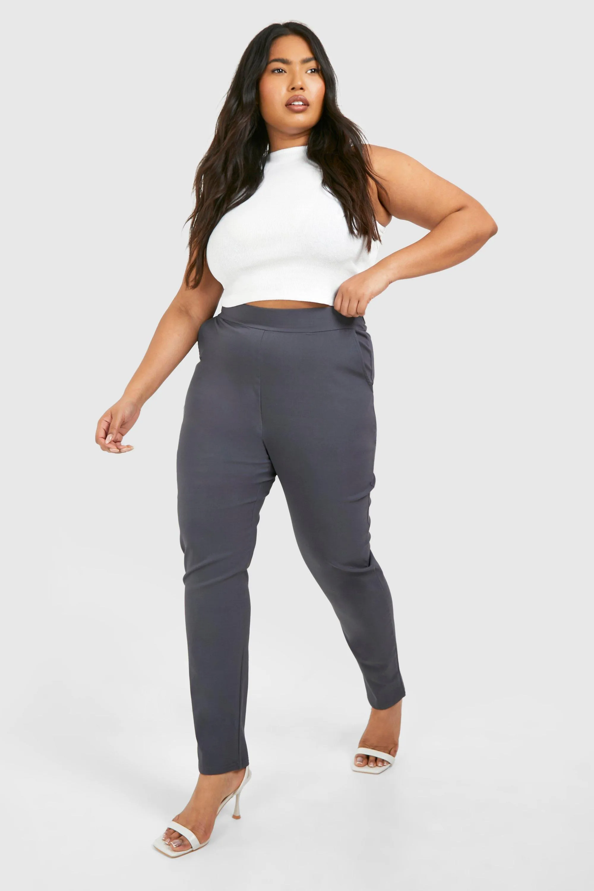 Plus Size Stretch Bengaline Trousers