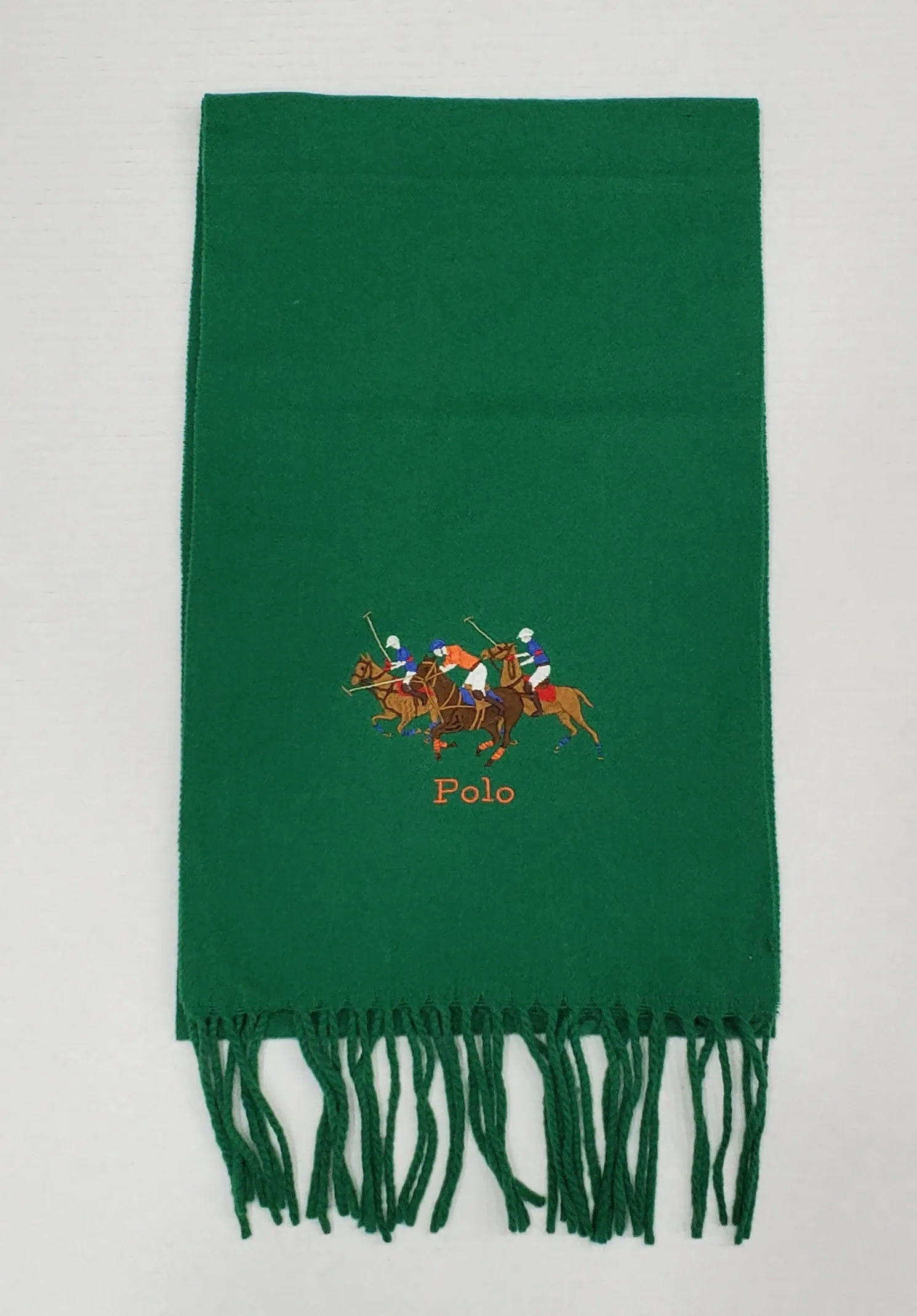 Polo Ralph Lauren Green Triple Pony Scarf