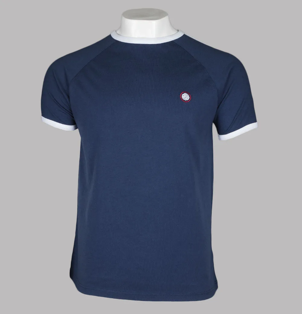 Pretty Green Tilby Ringer T-Shirt Navy