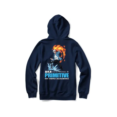 Primitive Skateboards My Hero Academia Flashfreeze Heatwave Navy Hoodie