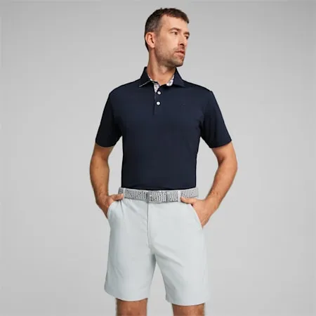 Arnold Palmer Floral Trim Men's Polo in Deep Navy Shoes