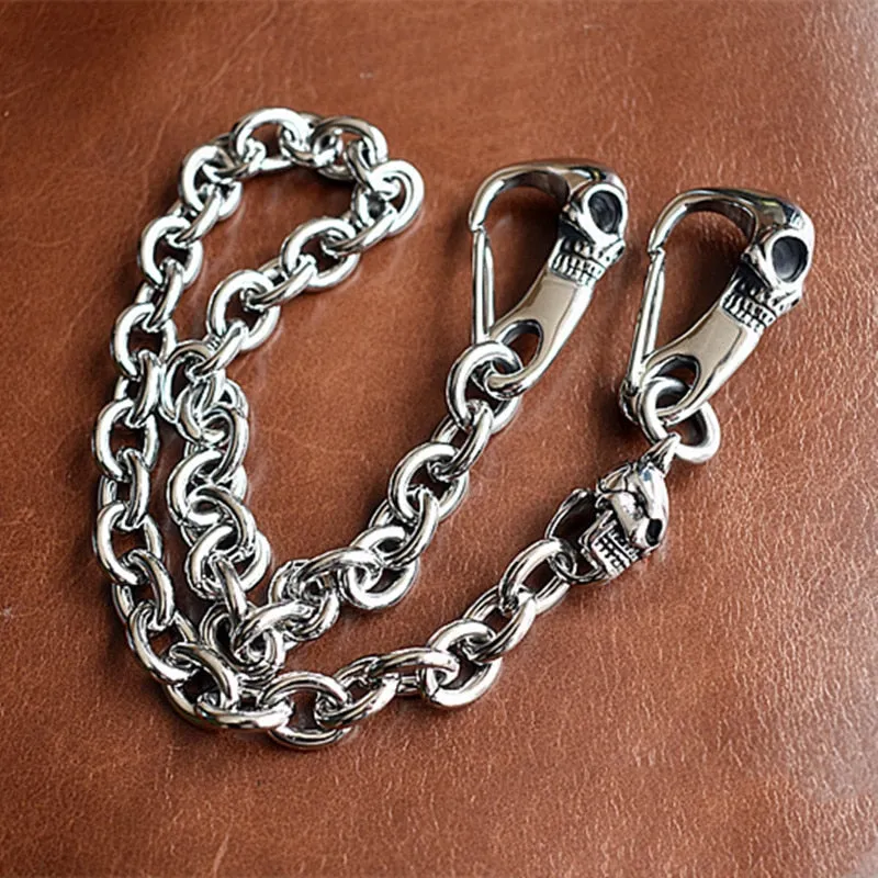 Punk Rock Skull Carabiners Skull Pants Chain