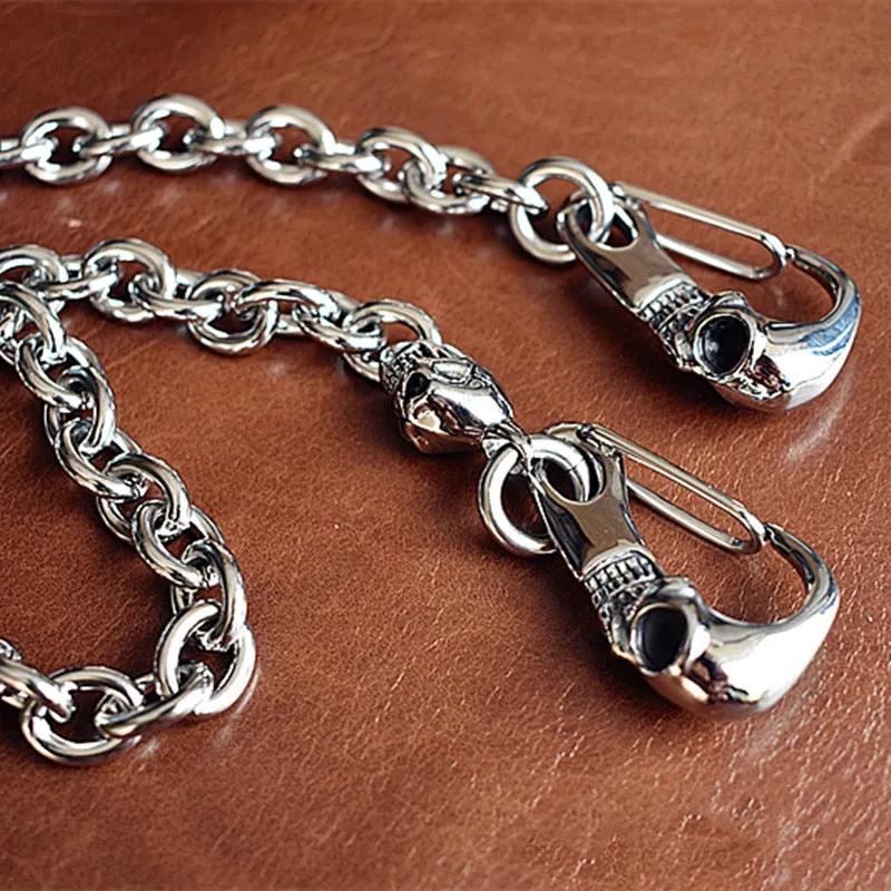 Punk Rock Skull Carabiners Skull Pants Chain