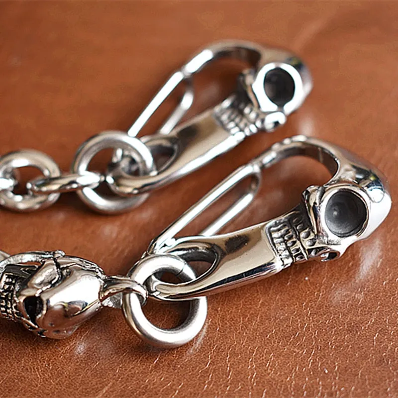 Punk Rock Skull Carabiners Skull Pants Chain