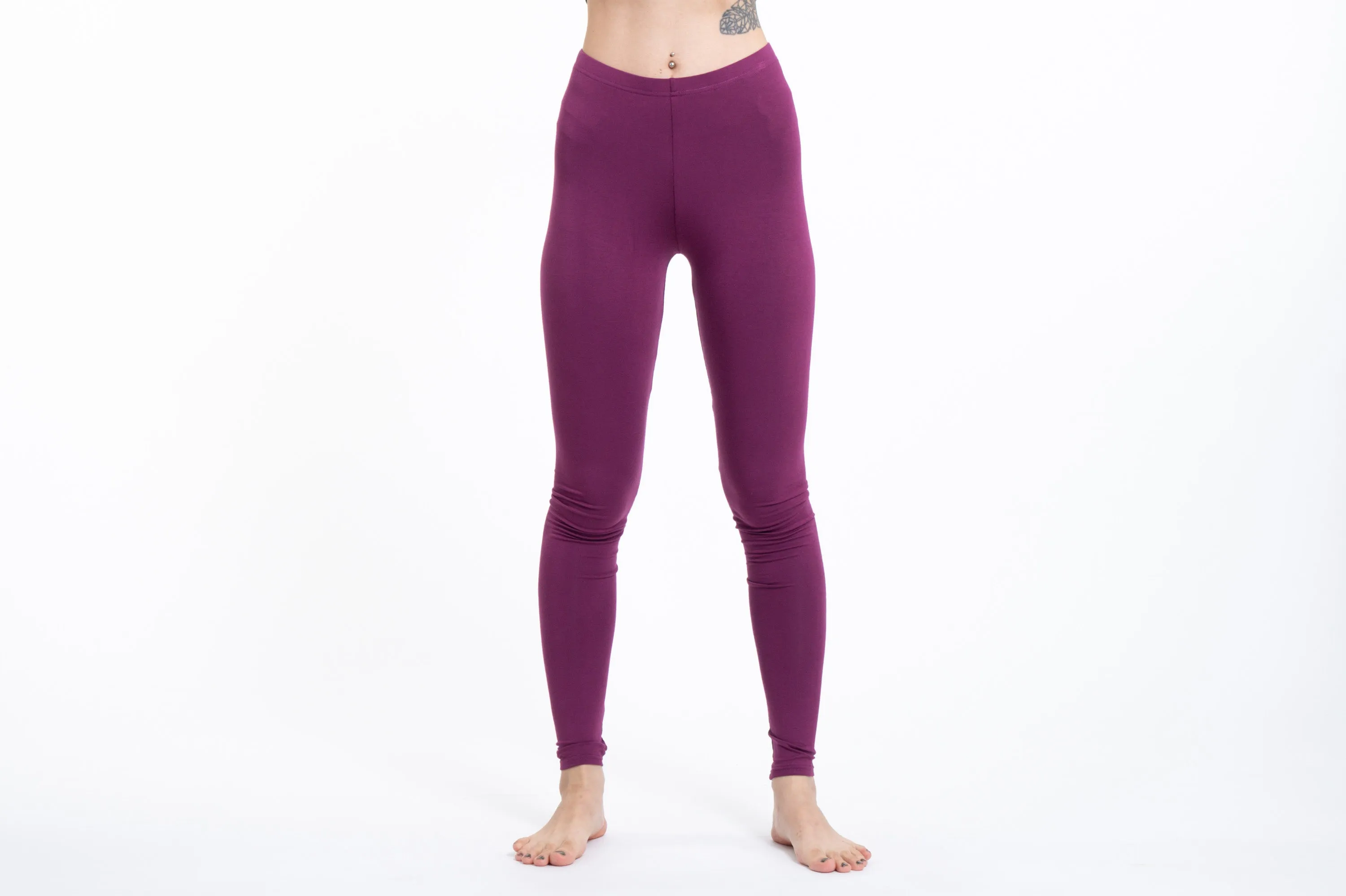 Purple Cotton Leggings