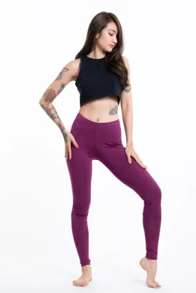 Purple Cotton Leggings