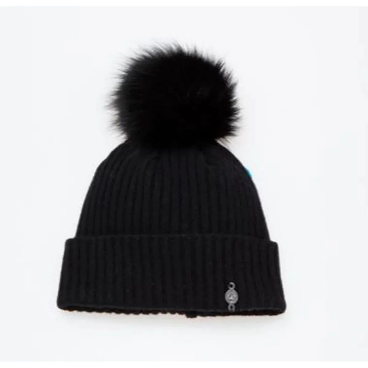 Recycled Cashmere Beanie with Upcycled Fur Pom - Harricana.