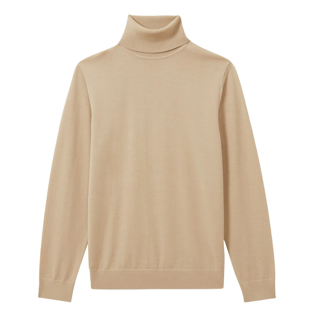 REISS Beige Caine Roll Neck Sweater