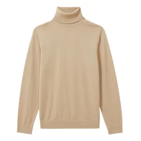 REISS Beige Caine Roll Neck Sweater