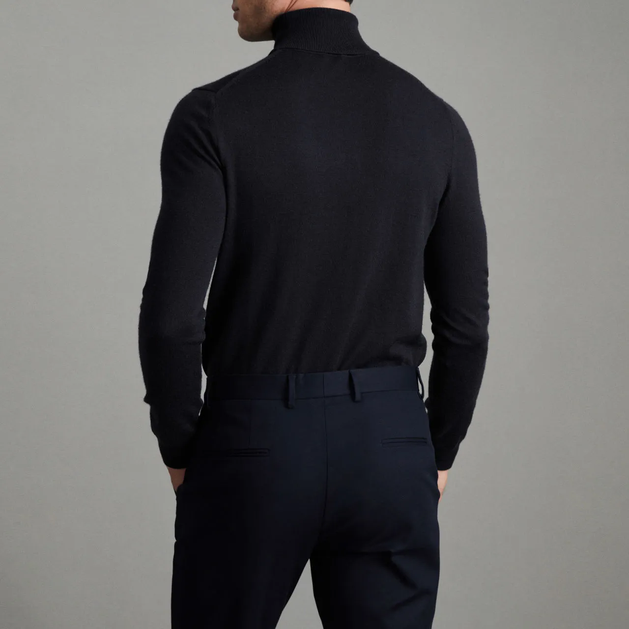 Blue Caine Roll Neck Sweater by REISS