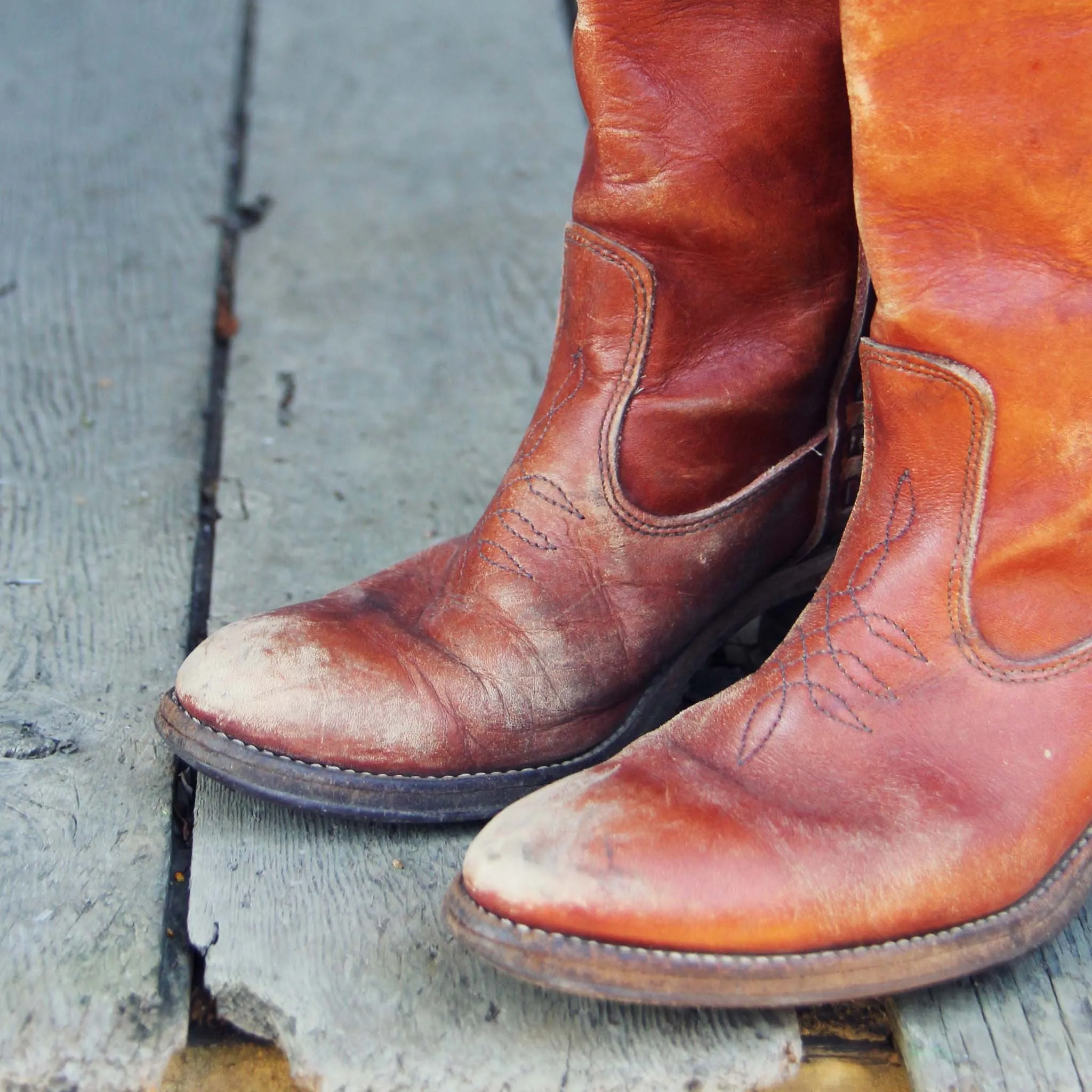 Retro Stitched College Boots