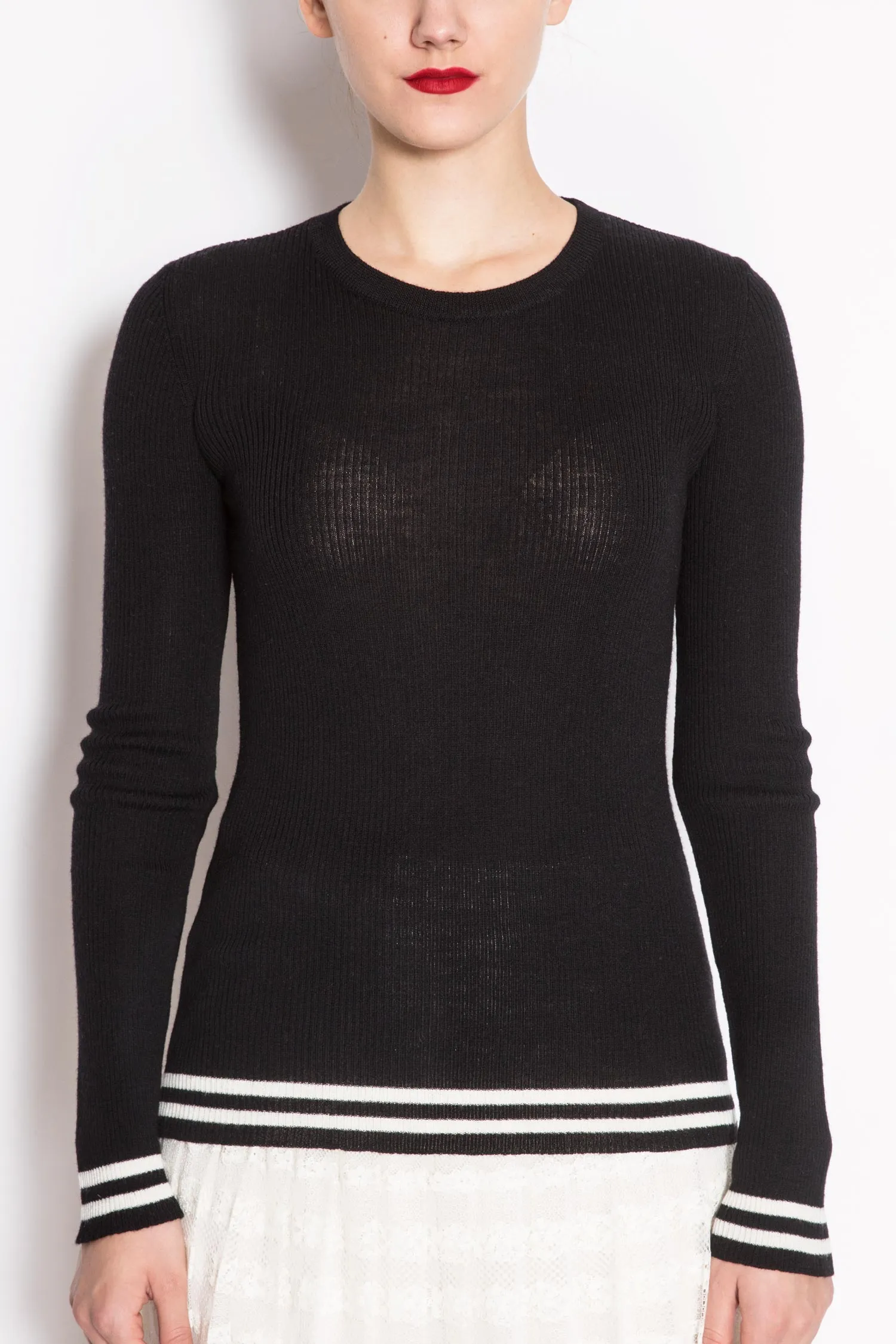 Ribbed Long-sleeve Sweater