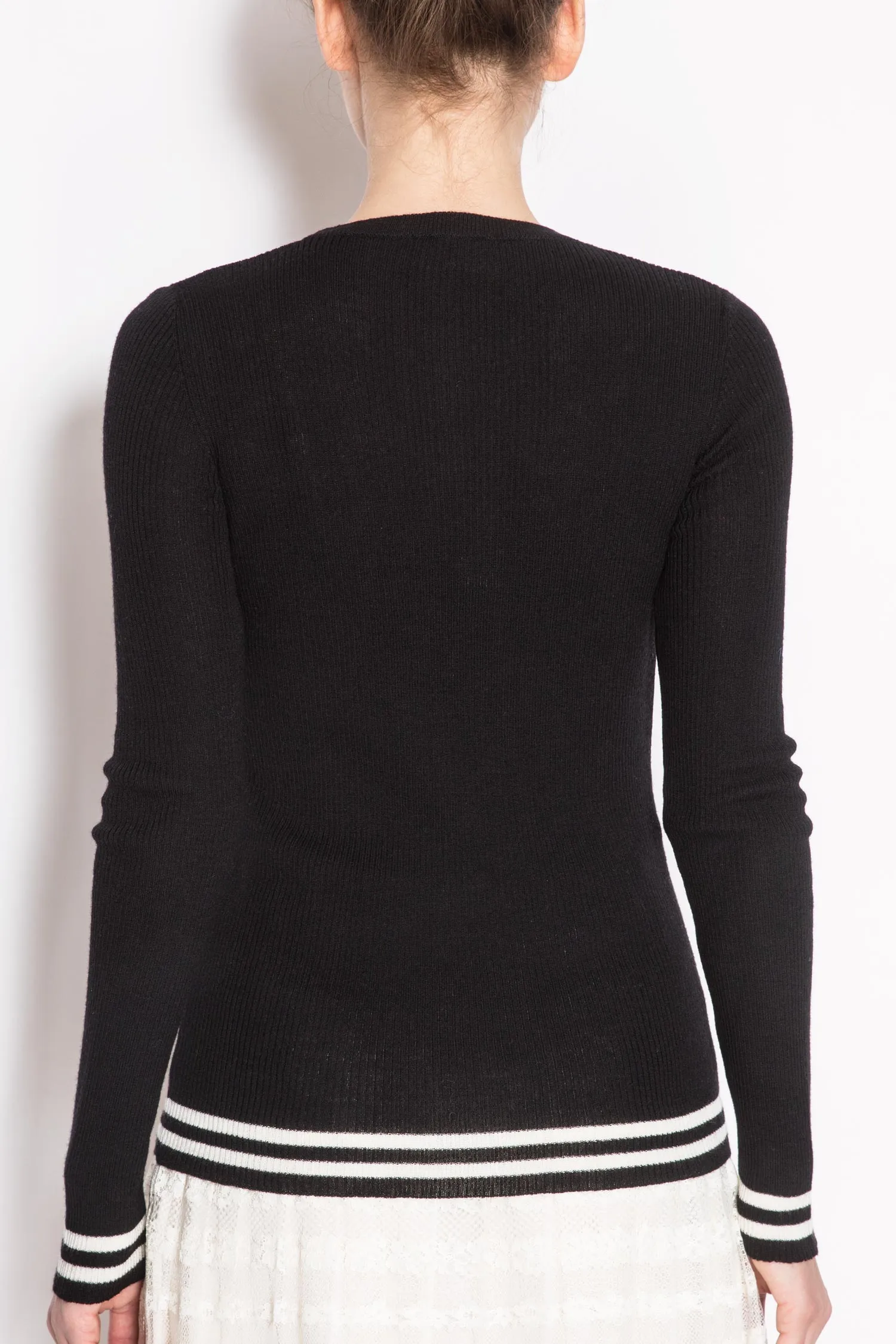 Ribbed Long-sleeve Sweater