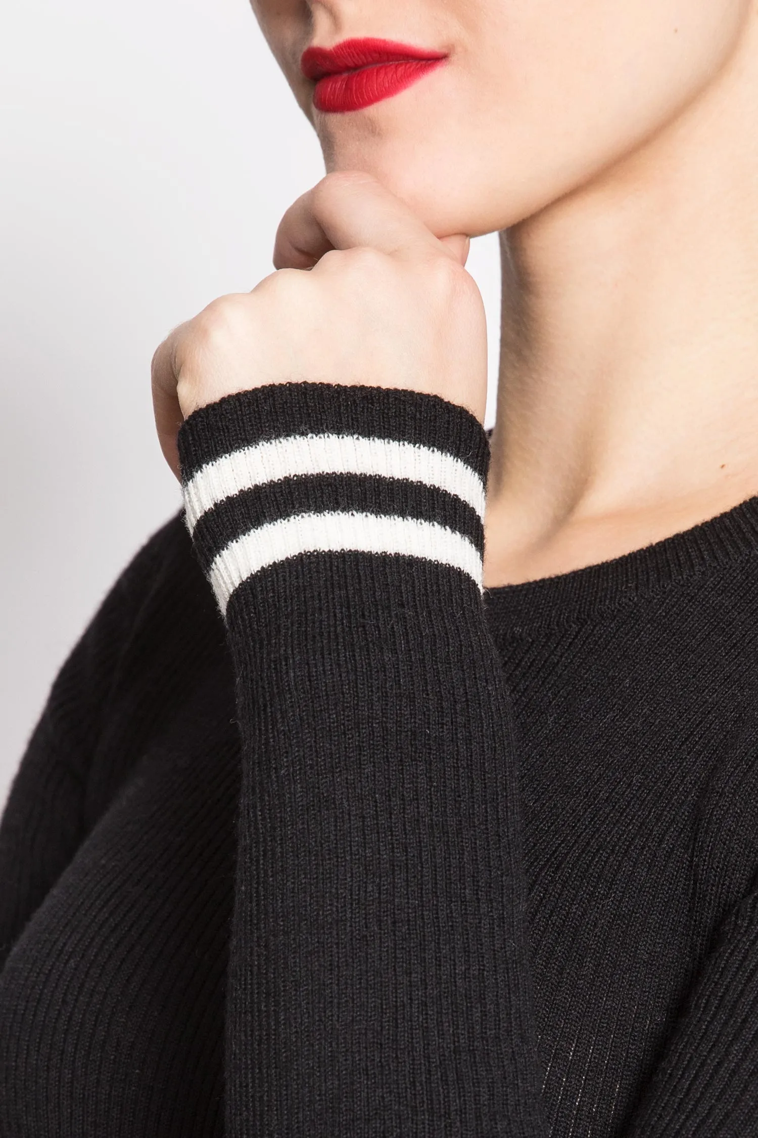 Ribbed Long-sleeve Sweater