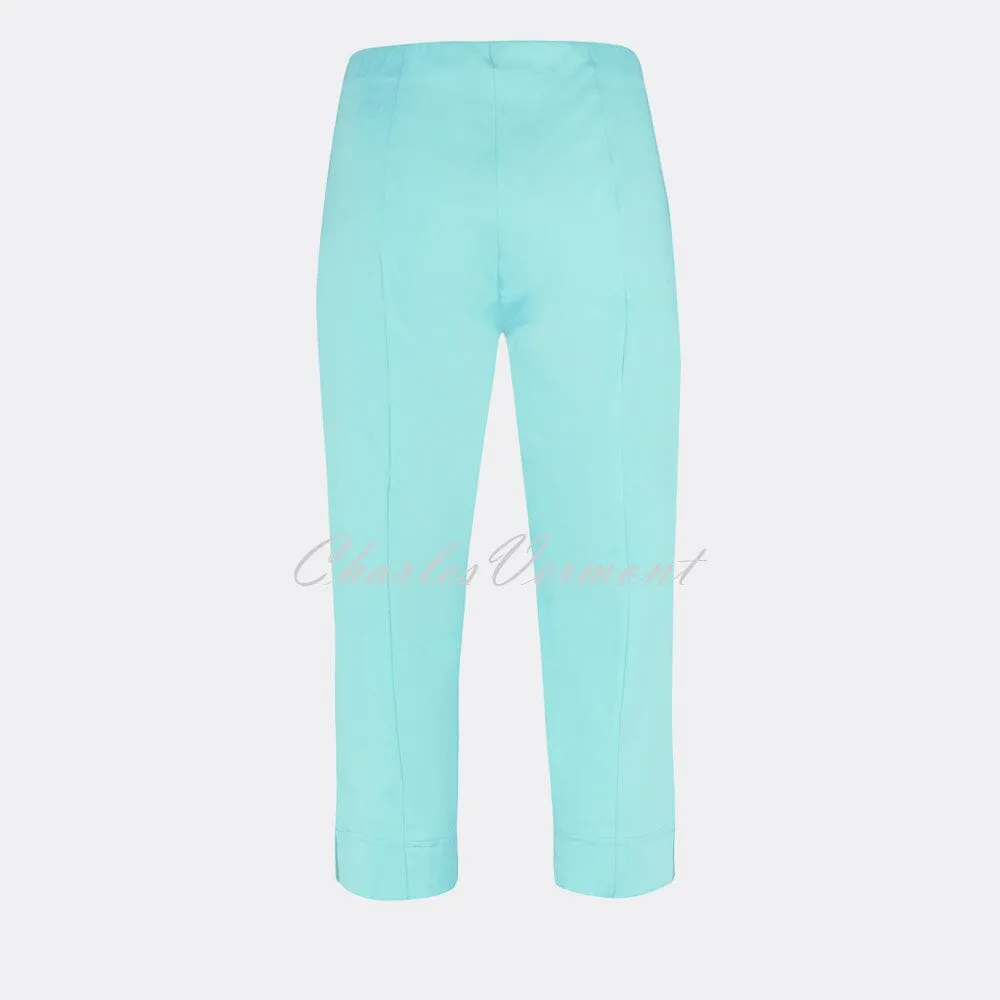 Robell Marie 07 Capri Trouser in Turquoise, Style 51576-5499-170