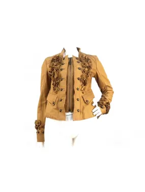 Roberto Cavalli women's floral insert jacket.