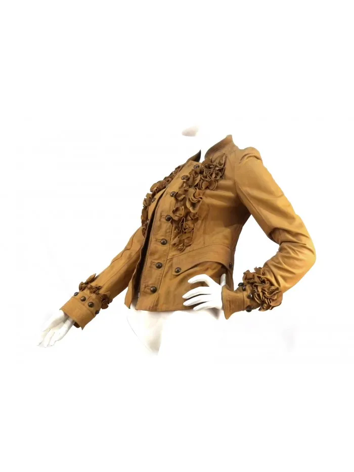 Roberto Cavalli women's floral insert jacket.