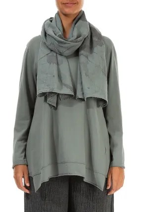 Sage Green Linen Scarf for Women