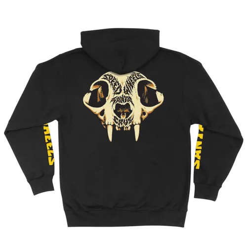 Santa Cruz Skateboards Black Hoody with Speed Wheels Skull Zip.