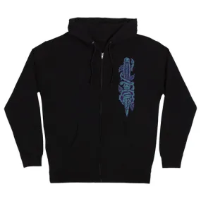 Santa Cruz Skateboards Dressen Rose Dagger Opus Zip Black Hoodie