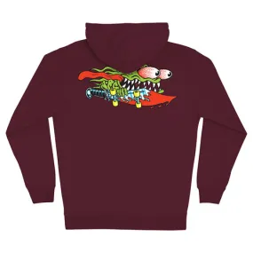 Santa Cruz Skateboards Hoodie Meek Slasher Zip Maroon