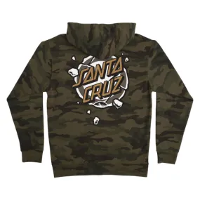 Santa Cruz Skateboards Roskopp Destruct Dot Zip Forest Camo Hoodie