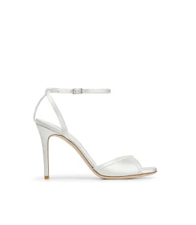 Satin ivory sandals