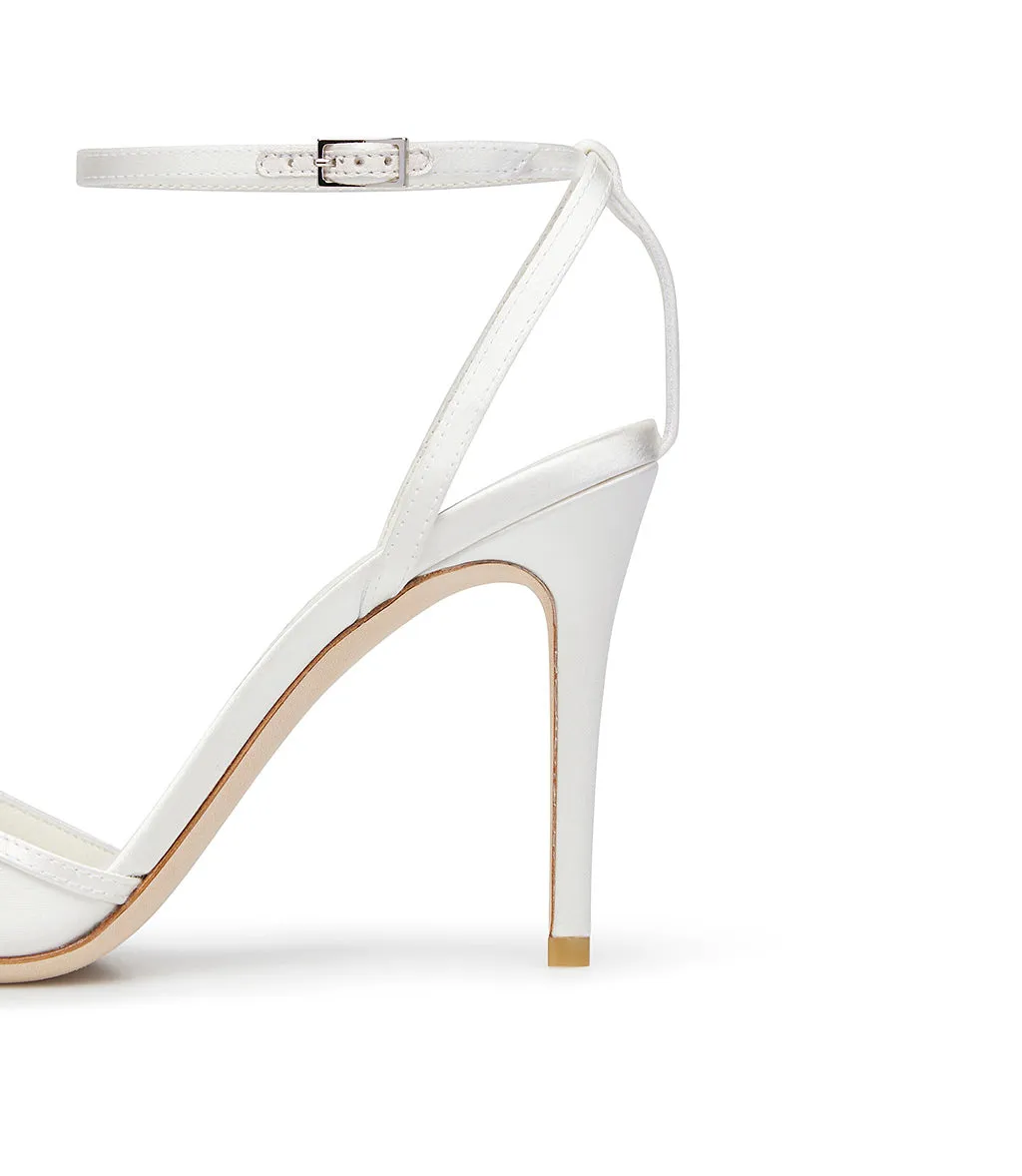 Satin ivory sandals