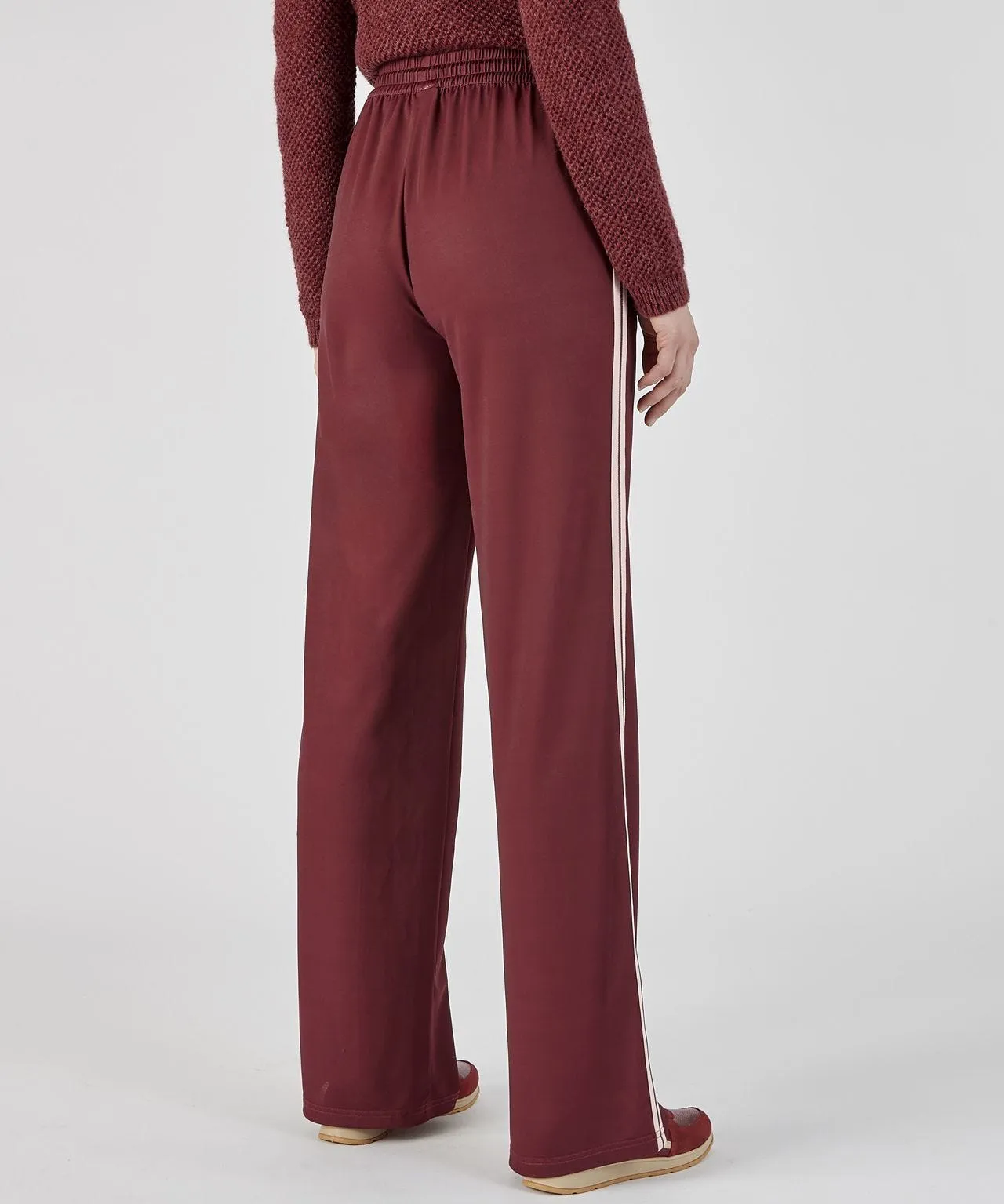 Side Striped Wide-Leg Pants