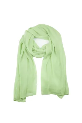 Silk Scarf in Green Sorbet Color