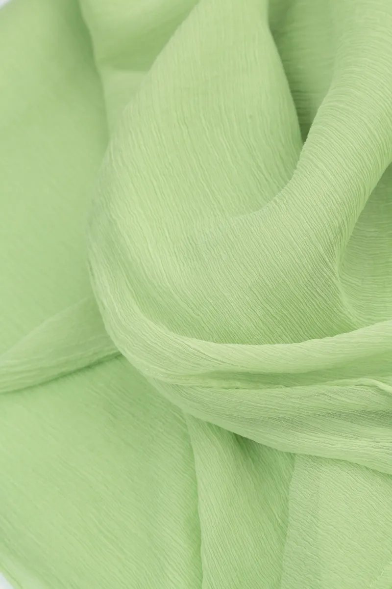 Silk Scarf in Green Sorbet Color