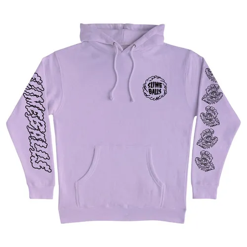 Slime Balls Skateboard Wheels Hoodie Lavender Splat Pullover