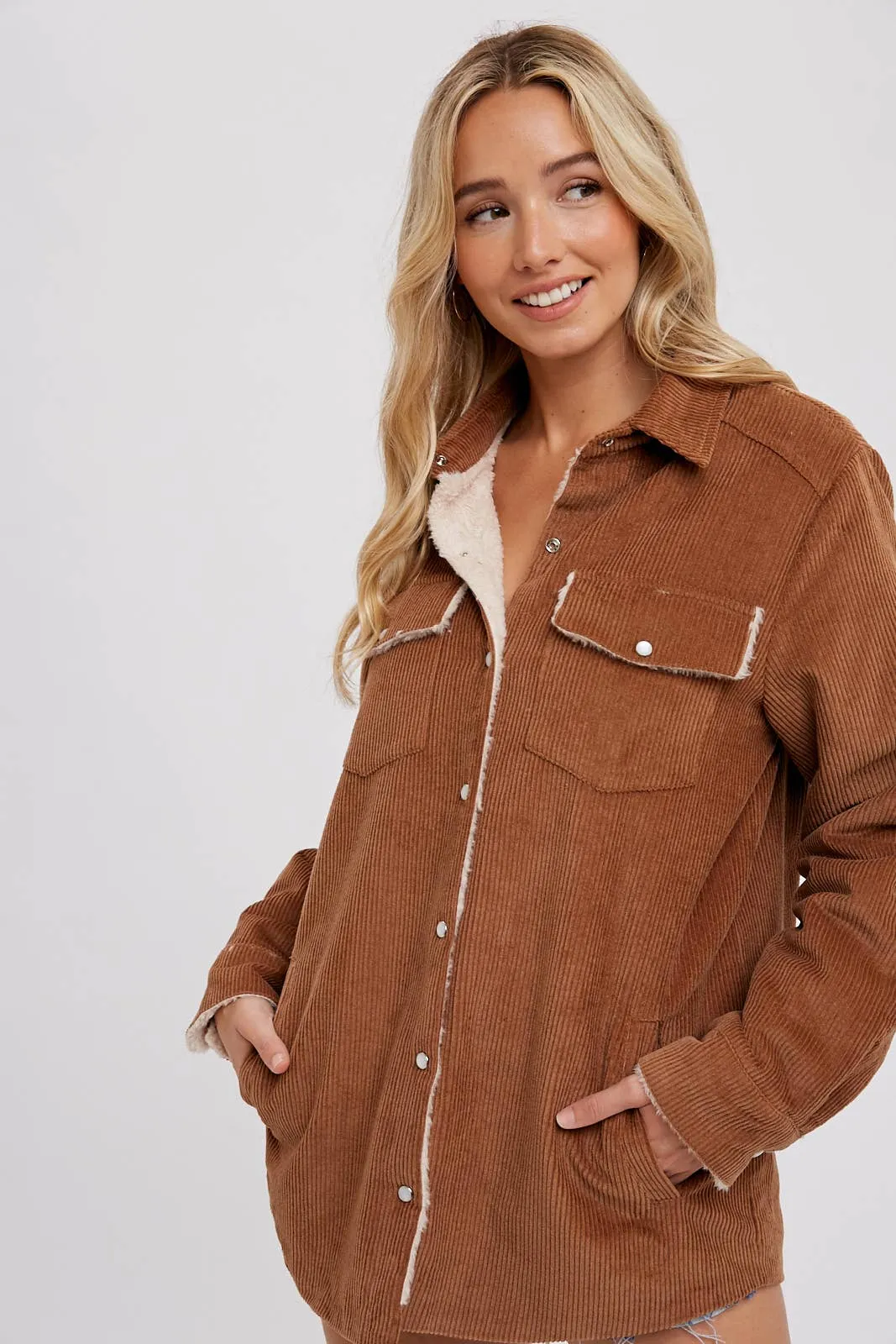 Soft Sherpa-Lined Corduroy Jacket