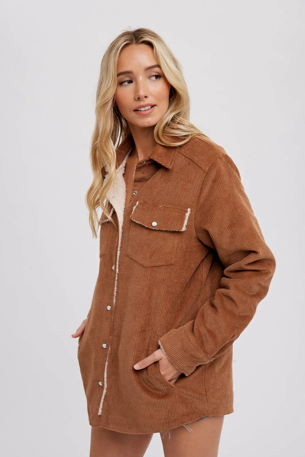 Soft Sherpa-Lined Corduroy Jacket