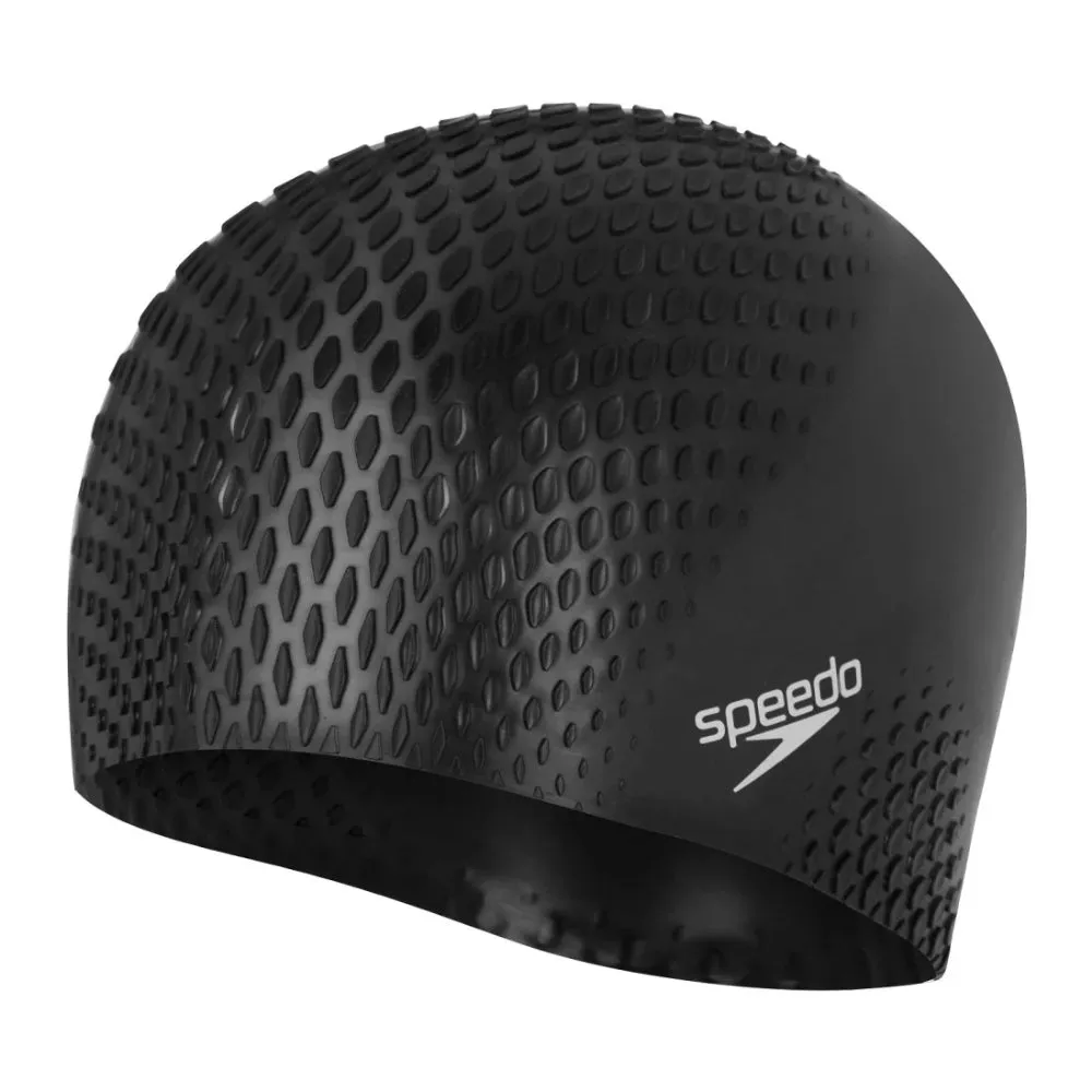 Speedo Bubble Active Swimming Cap Black.