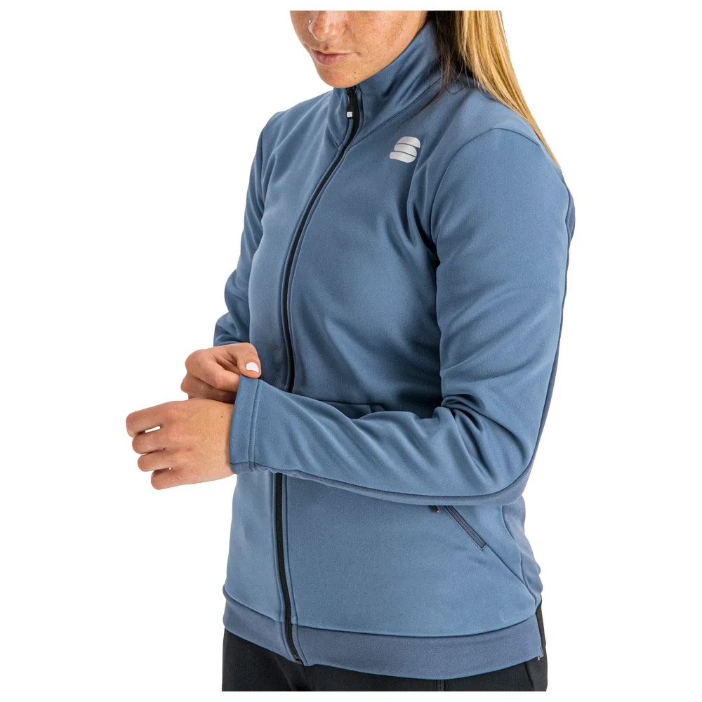 Sportful Engadin women's Nordic jacket in Blue Sea color.