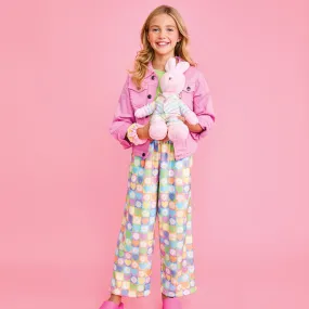 Spring Heart Pattern Plush Pants