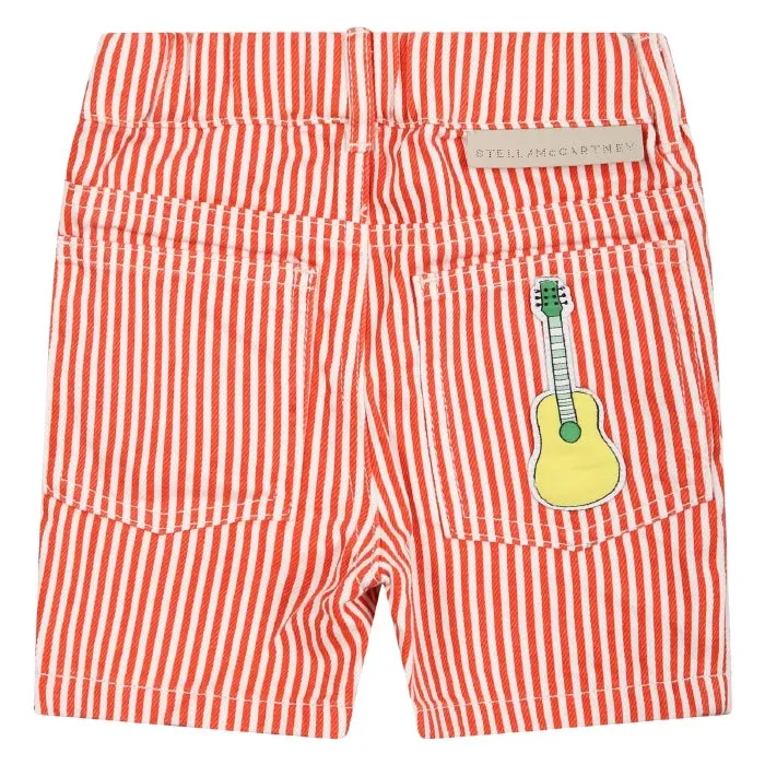 Stella McCartney Baby Shorts Red And White Stripes