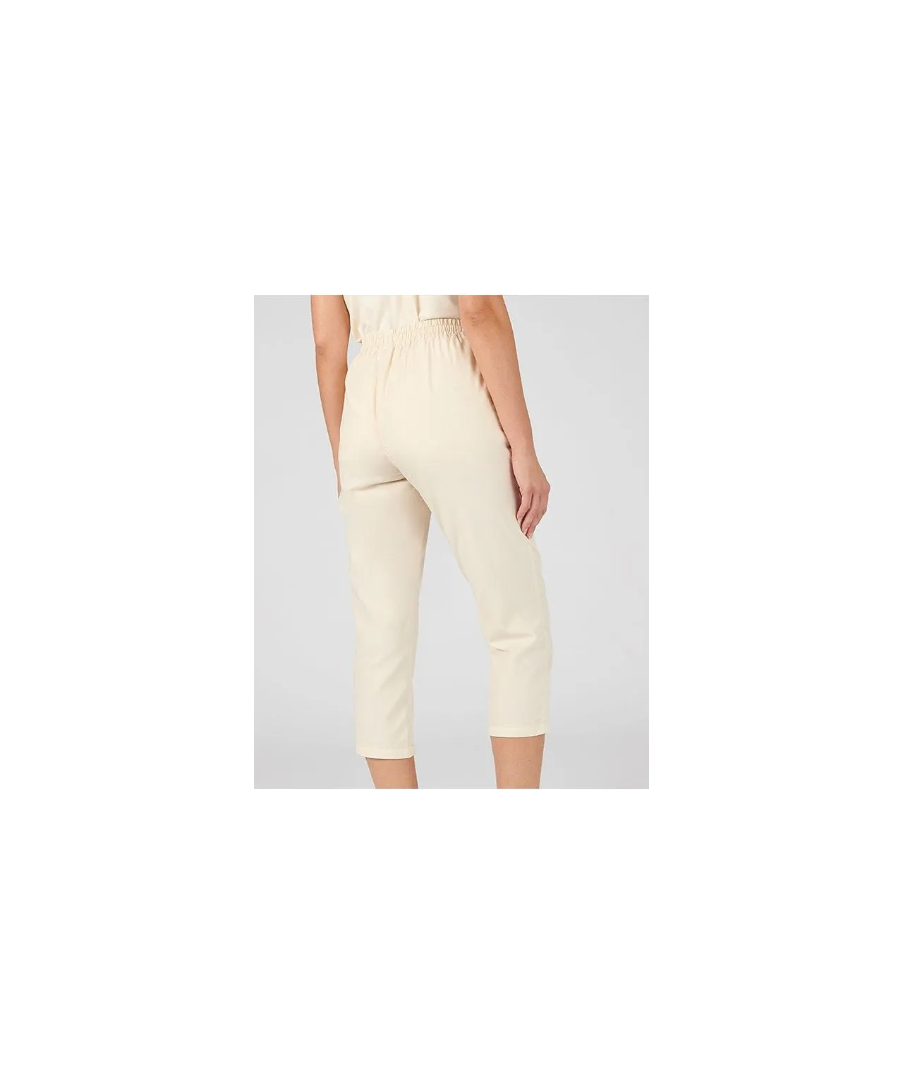 Straight Leg Cotton Crop Trousers