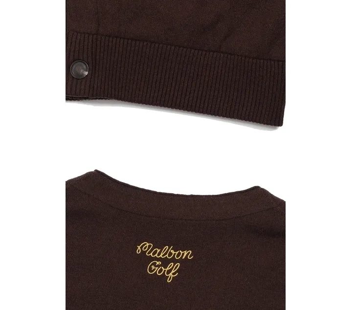 Street Style Malbon Golf Plain Logo Cardigans